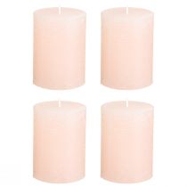 Artikel Durchgefärbte Stumpenkerzen in Rosa 60x80mm, 4er Set - Charmantes Ambiente & Deko Highlight