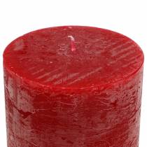 Artikel Durchgefärbte Kerzen Rot 70x100mm 4St