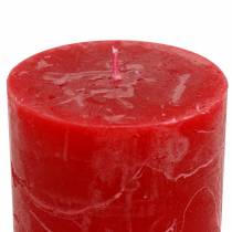 Artikel Durchgefärbte Kerzen Rot 70x80mm 4 St