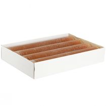 Artikel Durchgefärbte Stabkerzen in Karamell, 50x300mm, für festliche Atmosphäre, 4er-Pack
