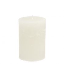 Artikel Durchgefärbte Kerzen Weiß 85x120mm 2 St