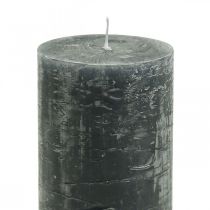 Artikel Durchgefärbte Kerzen Anthrazit Stumpenkerzen 60×100mm 4 St