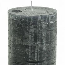 Artikel Durchgefärbte Kerzen Anthrazit Stumpenkerzen 70×120mm 4 St