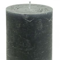 Artikel Durchgefärbte Kerzen Anthrazit Stumpenkerzen 70×80mm 4St