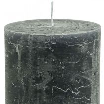 Artikel Durchgefärbte Kerzen Anthrazit Stumpenkerzen 85×150mm 2St