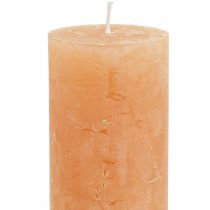 Durchgefärbte Kerzen Orange Peach Stumpenkerzen 50×100mm 4St