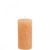 Durchgefärbte Kerzen Orange Peach Stumpenkerzen 50×100mm 4St