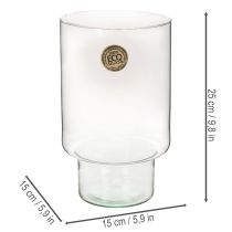 Artikel Glasgefäß Zylinder 25cm Transparent aus Glas