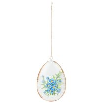 Artikel Ostereier aus Metall mit Frühlingsblumenmotiv zum Hängen 8cm Set 8 Stück