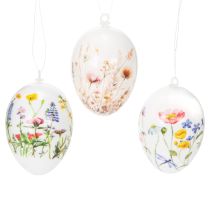 Artikel Hochwertige Osterdeko Ostereier mit Blumenmotiven 6cm 6er-Set Frühling