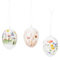 Artikel Hochwertige Osterdeko Ostereier mit Blumenmotiven 6cm 6er-Set Frühling