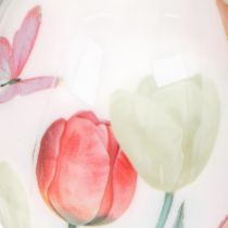 Artikel Ostereier Tulpenmotiv zum Aufhängen – Frühlingsdeko mit Band, 6 cm, 12er-Set