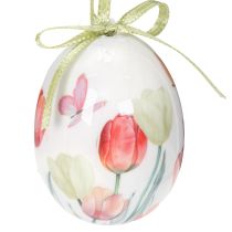 Artikel Ostereier Tulpenmotiv zum Aufhängen – Frühlingsdeko mit Band, 6 cm, 12er-Set