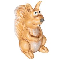 Artikel Eichhörnchen Figur Keramik sitzend 10cm braun für Herbstdeko