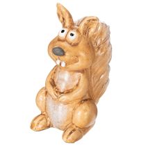 Artikel Eichhörnchen Figur Keramik sitzend 10cm braun für Herbstdeko