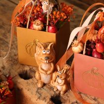 Artikel Eichhörnchen Figur Keramik sitzend 10cm braun für Herbstdeko