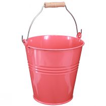 Artikel Eimer Deko Rosa Blumenkübel Metall 26x22,5x23cm 6l dekorativ und wetterfest