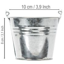 Artikel Eimer Ø10cm H8cm 10 St. Zink glänzend
