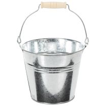 Artikel Eimer Ø14cm H12cm 6St. Zink glänzend
