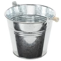 Artikel Eimer Ø14cm H12cm 6St. Zink glänzend