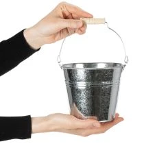 Artikel Eimer Ø14cm H12cm 6St. Zink glänzend