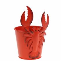 Artikel Deko-Eimer Hummer Metall Rot Ø8cm H13cm 3 St