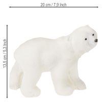 Artikel Eisbär Figuren Set 3-teilig Weiß Plüsch Deko 16/20 cm