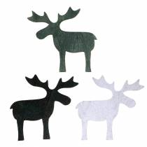 Artikel Streudeko Rentier Schwarz, Silber, Dunkelgrau Sortiert 4cm 72 St