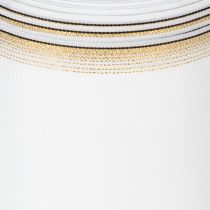 Artikel Elegantes Kranzband Moiré 125mm Weiß mit Goldrand - Hochwertiges Dekoband für Floristik und Festlichkeiten