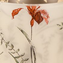 Artikel Glas-Windlicht im floralen Design 12,5 cm, 2er Set, beige