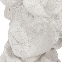Artikel Dekofigur Wichtelkopf aus Polystone in Grau für Garten und Wohnraum 30 cm