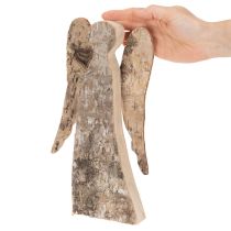 Artikel Holz-Engelfigur mit Birkenrinde 30 cm Natur für Innenbereich