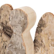 Artikel Holz-Engelfigur mit Birkenrinde 30 cm Natur für Innenbereich