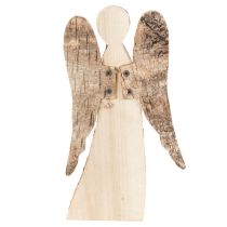 Artikel Holz-Engelfigur mit Birkenrinde 30 cm Natur für Innenbereich