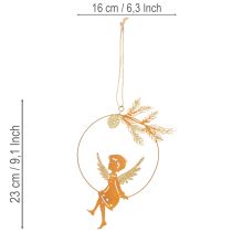 Artikel Engel Deko Ring Metall Rost Weihnachtsdeko 23,5x16,5cm 3 St
