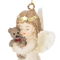 Artikel Deko-Engel Baumschmuck 10 cm Polyresin Beige Weiß Rot 3er-Set