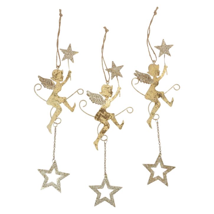 Artikel Engel Anhänger Stern Weihnachtsdeko zum Hängen H28cm 3 St