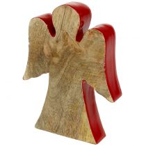 Artikel Engel Dekofigur Holz Rot, Natur 15cm