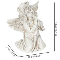 Artikel Engelfigur betend sitzend Grau Polyresin 13cm 2 Stück