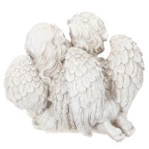 Artikel Engel-Skulptur Kinderengel-Paar mit Herz 24 cm Creme/Grau