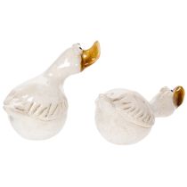Artikel Keramik Enten 13cm Tierfiguren Dekoration für Innen- und Außenbereich