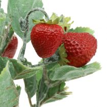 Künstliche Erdbeere als Pick Rot L30cm