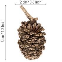 Artikel Erlenzapfen Naturprodukt mit Goldüberzug 3 cm 300 g für Dekoration und Floristik