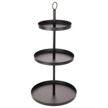 Artikel Etagere dreistöckig Metall Rund Schwarz 61cm