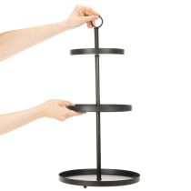 Artikel Etagere dreistöckig Metall Rund Schwarz 61cm