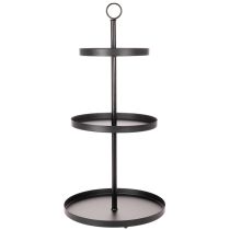 Artikel Etagere dreistöckig Metall Rund Schwarz 61cm
