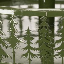Artikel Metall-Etagere mit Tannenmotiv, 49 cm Höhe, 3 Etagen, Grün