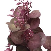 Artikel Dekorativer Kunstzweig Eucalyptus in Burgund 66cm 2St