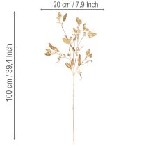 Artikel Künstlicher Eukalyptuszweig 100cm Gold Dekozweig für Innenbereich