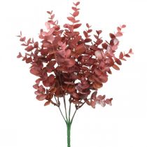 Herbstdeko Eukalyptuszweig Rot Künstlicher Eukalyptus 36cm